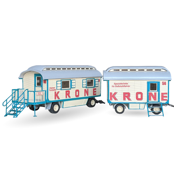 Circus Krone toilette wagon #55 & #56 SET - kit 1:87 (H0)