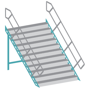 Circus Krone tent stairs set - kit 1:87 (H0)