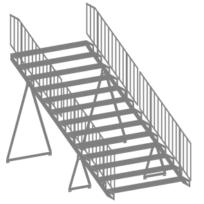 Circus Barum tent stairs set - kit 1:87 (H0)