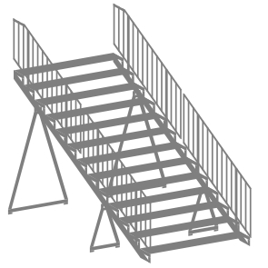 Circus Barum Zelt-Treppen - 2er Set - Bausatz 1:87